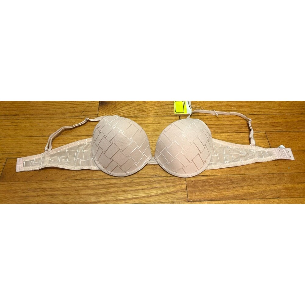 36C Bra Blush Pink Underwire Bra PushUp Plunge Convertible Molded Padded Support